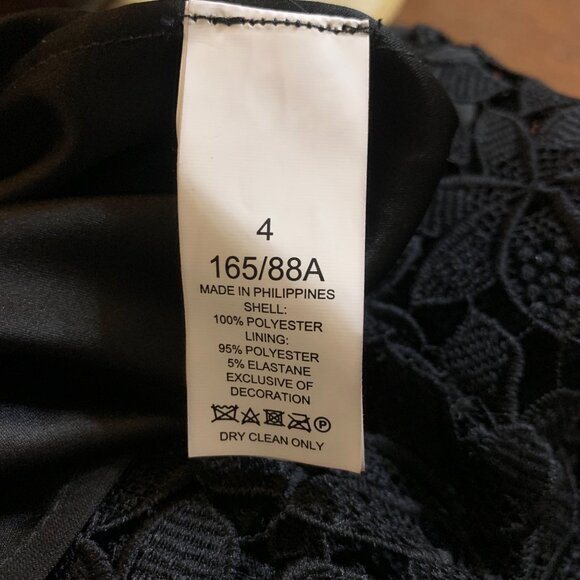 Kate Spade Black Sleeveless Crochet Midi Dress Lined Size 4 Witchygoth Fairygoth - Picture 6 of 11